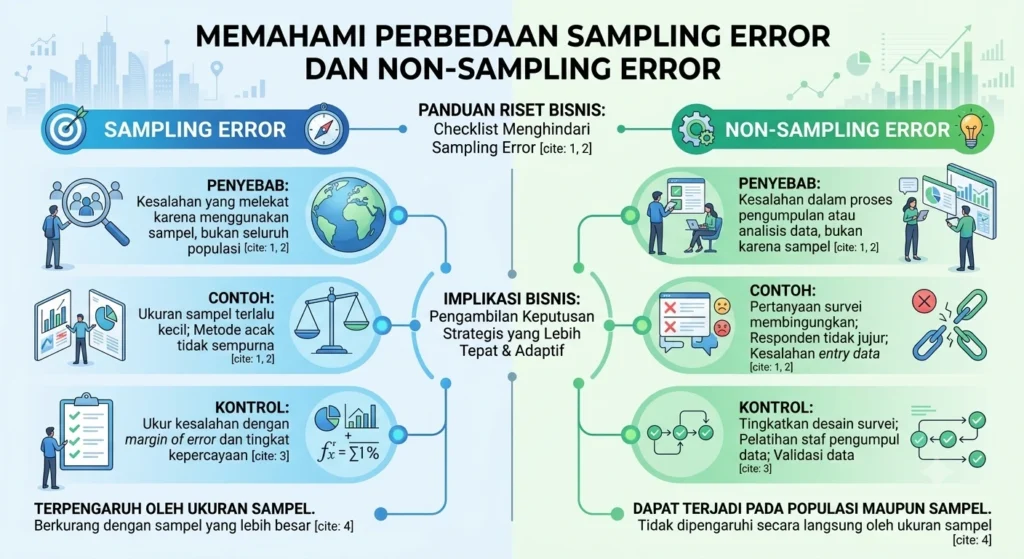 Perbedaan Sampling Error dan Non Sampling Error Dalam Penelitian Bisnis