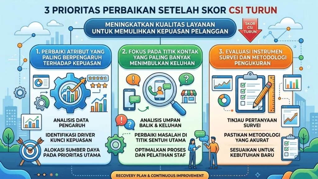 3 Prioritas Perbaikan yang Harus Dilakukan Setelah Skor kepuasan pelanggan
