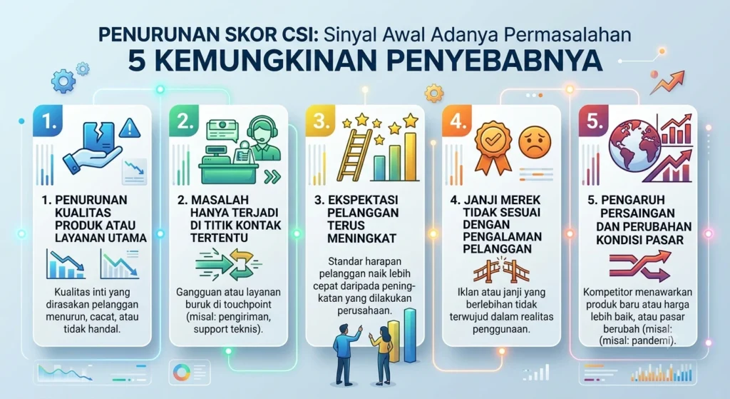 5 Kemungkinan Penyebab Nilai Kepuasan Pelanggan Menurun
